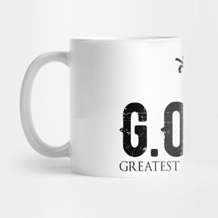 GOAT - greatest of all time / black vintage Mug